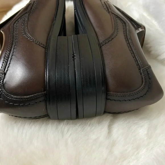Men shoes, sz 10 W, tan ,leather,NEW! NIB, RELIANT, ,loafers,brown,office,comfy - Picture 6 of 16